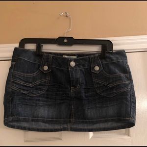 Denim mini skirt